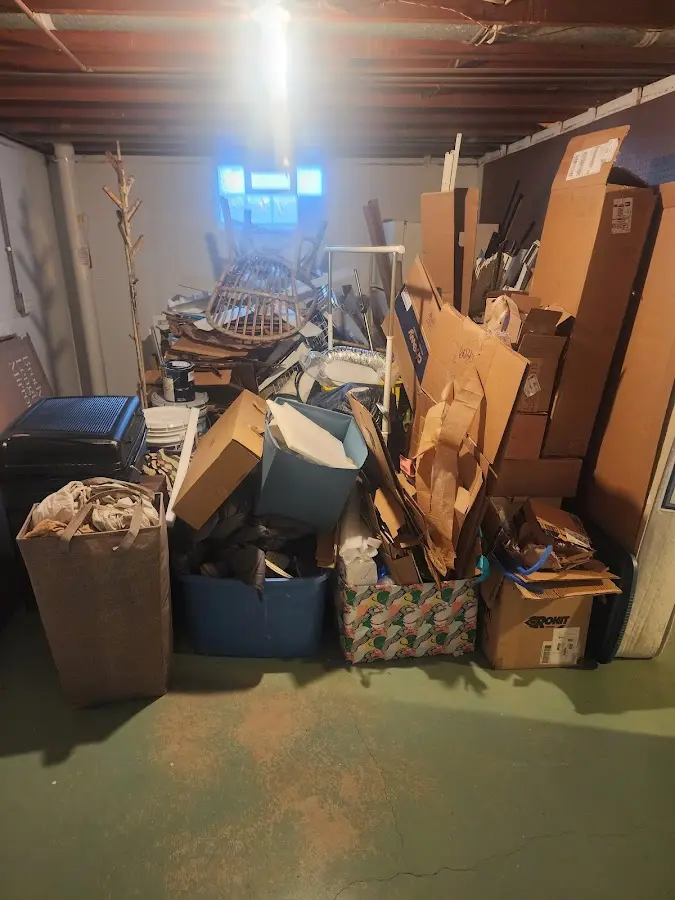 Roll-off dumpster container at job site for Yard Waste Dumpster Rental in Willard